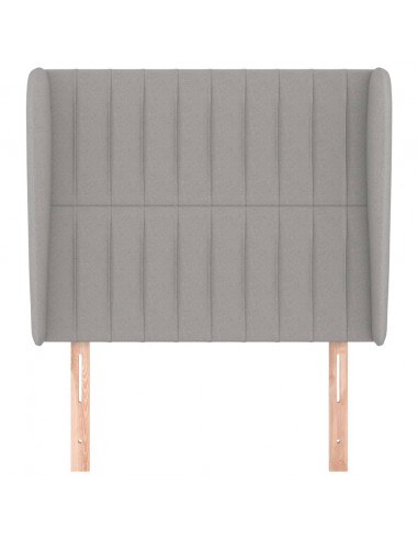 Testiera ad Orecchio Grigio Chiaro 83x23x118/128 cm in Tessuto