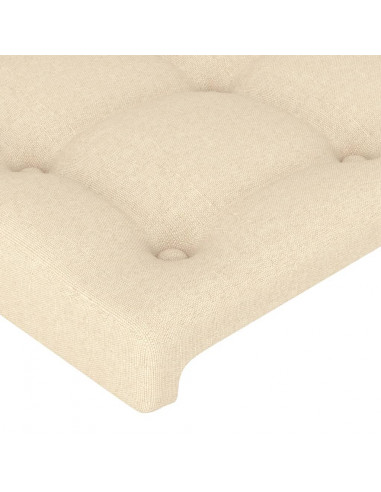 Testiera ad Orecchio Crema 83x23x118/128 cm in Tessuto