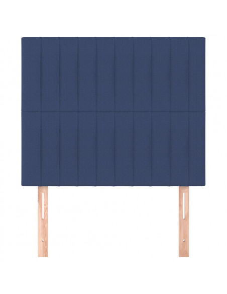 Testiera 2 pz Blu 80x5x78/88 cm in Tessuto