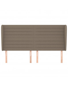 Testiera ad Orecchio Tortora 203x23x118/128 cm in Tessuto 2