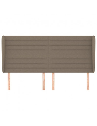 Testiera ad Orecchio Tortora 203x23x118/128 cm in Tessuto
