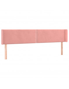 Testiera ad Orecchio Rosa 183x16x78/88 cm in Velluto 2