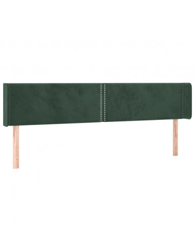 Testiera ad Orecchio Verde Scuro 183x16x78/88 cm in Velluto