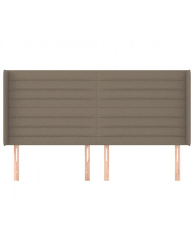 Testiera ad Orecchio Tortora 183x16x118/128 cm in Tessuto