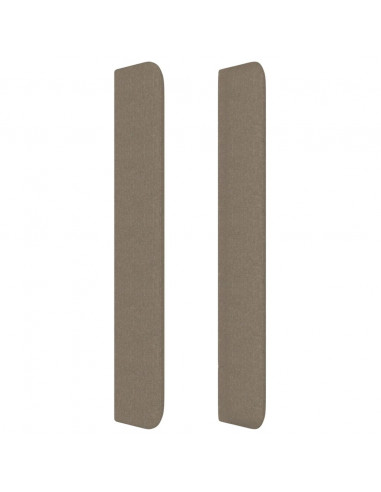 Testiera ad Orecchio Tortora 183x16x118/128 cm in Tessuto
