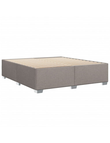 Giroletto a Molle con Materasso Tortora 180x200 cm in Tessuto