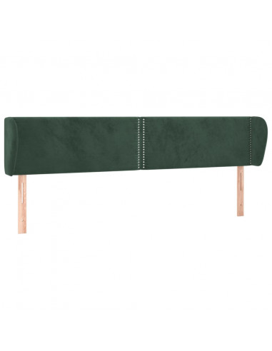 Testiera ad Orecchio Verde Scuro 183x23x78/88 cm in Velluto