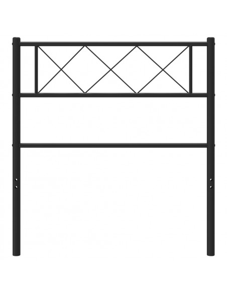 Testiera in Metallo Nero 80 cm