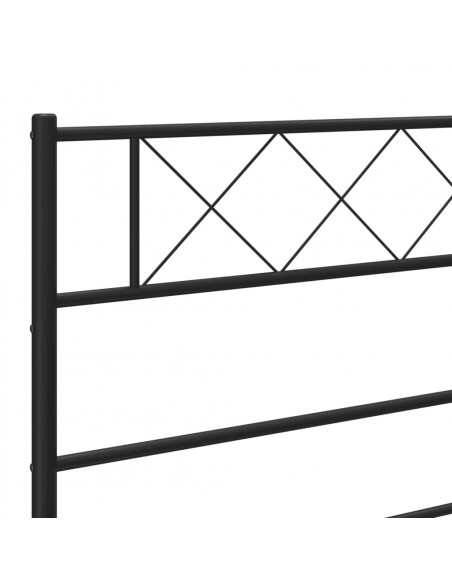 Testiera in Metallo Nero 80 cm