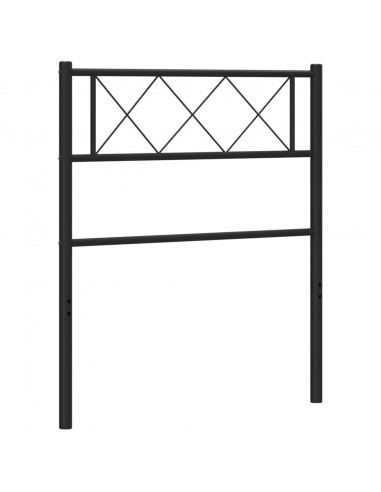 Testiera in Metallo Nero 75 cm