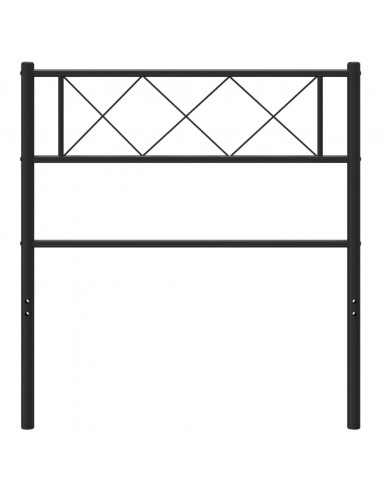 Testiera in Metallo Nero 75 cm