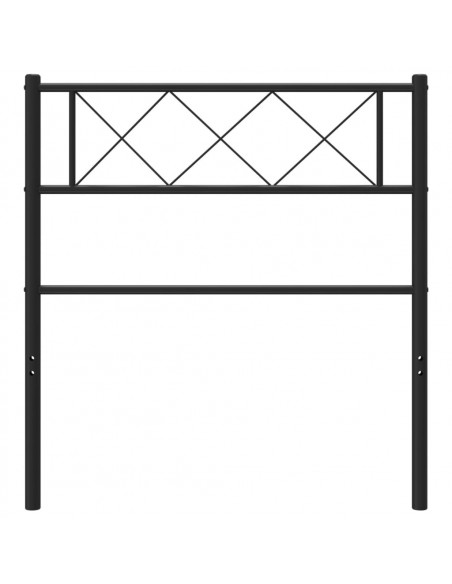 Testiera in Metallo Nero 75 cm