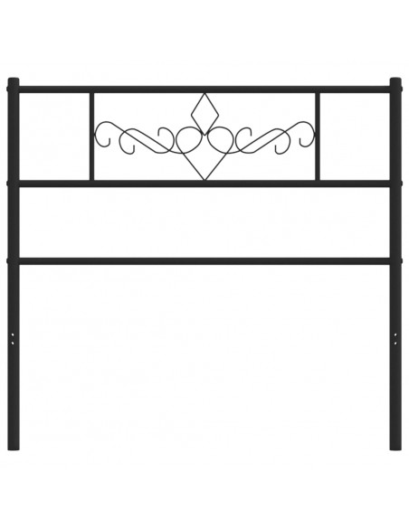 Testiera in Metallo Nero 107 cm