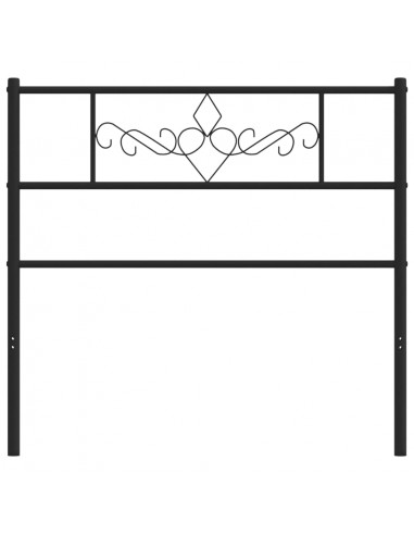 Testiera in Metallo Nero 100 cm