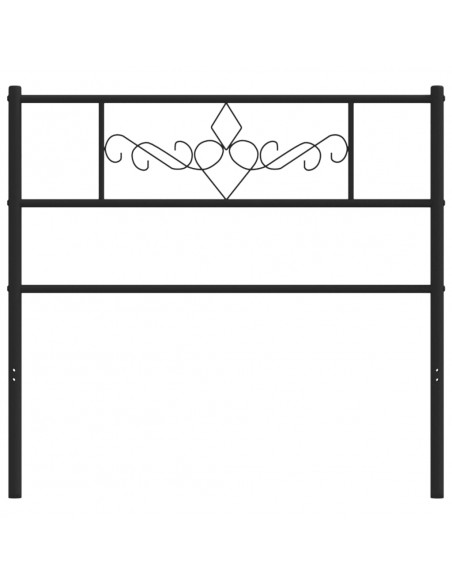 Testiera in Metallo Nero 100 cm