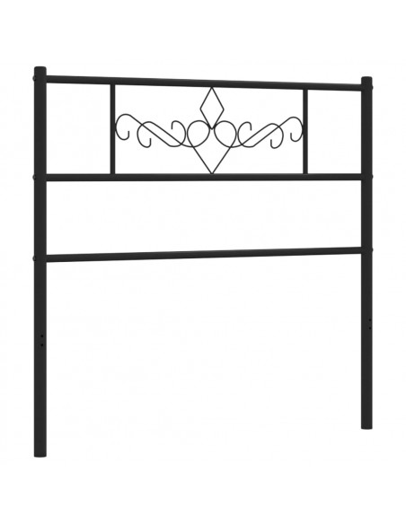 Testiera in Metallo Nero 100 cm
