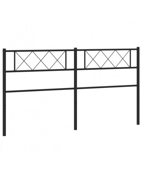 Testiera in Metallo Nero 180 cm