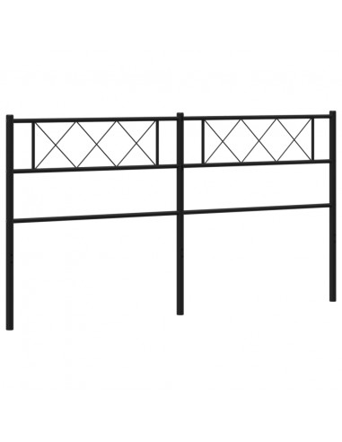 Testiera in Metallo Nero 180 cm