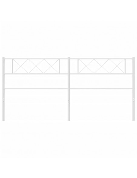 Testiera in Metallo Bianco 200 cm