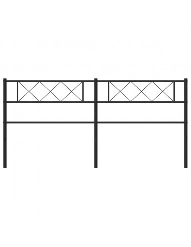 Testiera in Metallo Nero 200 cm
