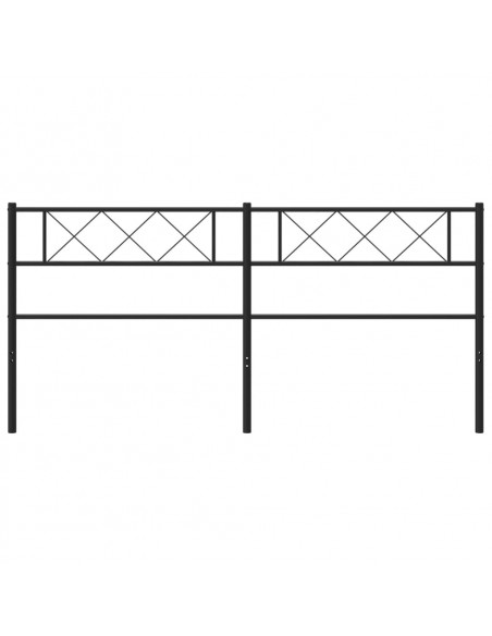 Testiera in Metallo Nero 200 cm