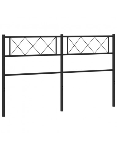 Testiera di Ricambio in Metallo Nero 120 cm