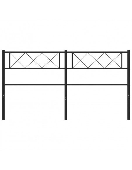 Testiera di Ricambio in Metallo Nero 120 cm