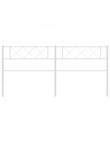 Testiera in Metallo Bianco 193 cm