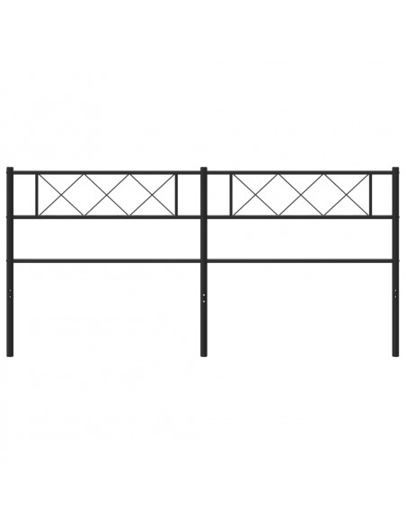 Testiera in Metallo Nero 193 cm