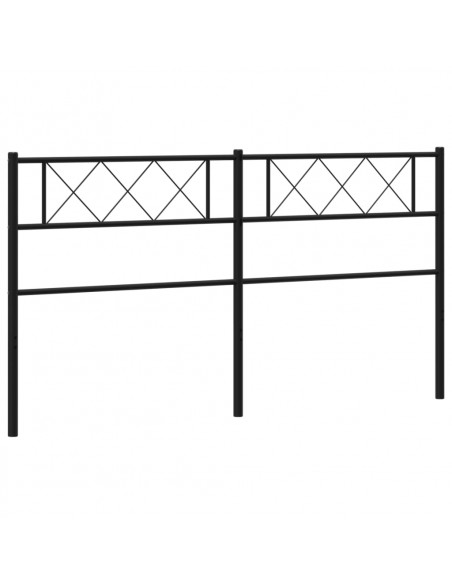 Testiera in Metallo Nero 193 cm