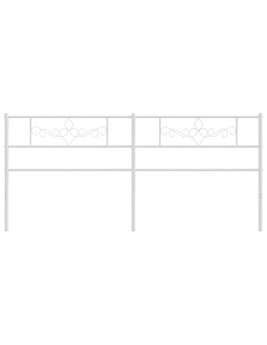 Testiera in Metallo Bianco 200 cm