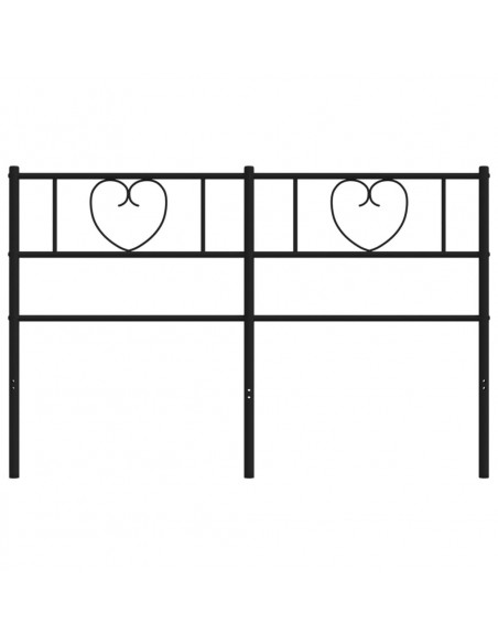 Testiera di Ricambio in Metallo Nero 120 cm