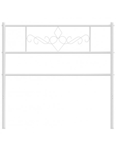 Testiera in Metallo Bianco 90 cm