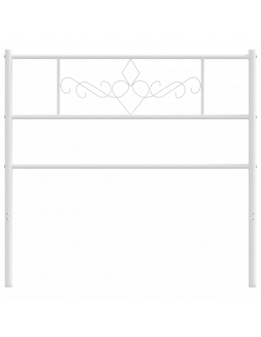 Testiera in Metallo Bianco 107 cm