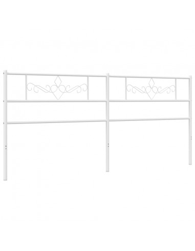 Testiera in Metallo Bianco 180 cm