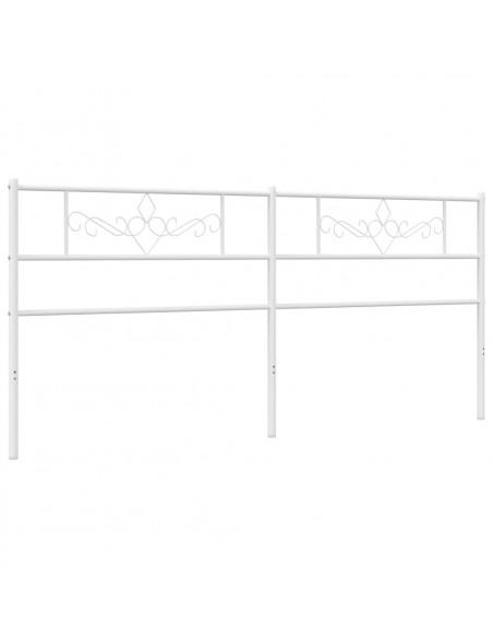 Testiera in Metallo Bianco 180 cm