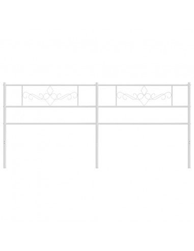 Testiera in Metallo Bianco 180 cm