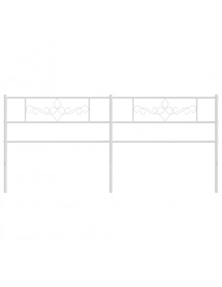 Testiera in Metallo Bianco 180 cm