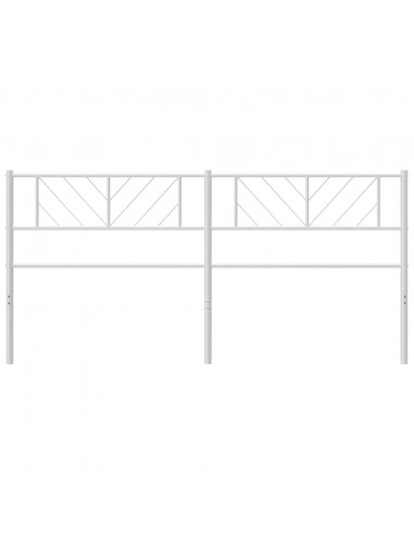 Testiera in Metallo Bianco 200 cm