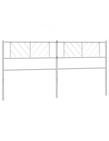 Testiera in Metallo Bianco 200 cm