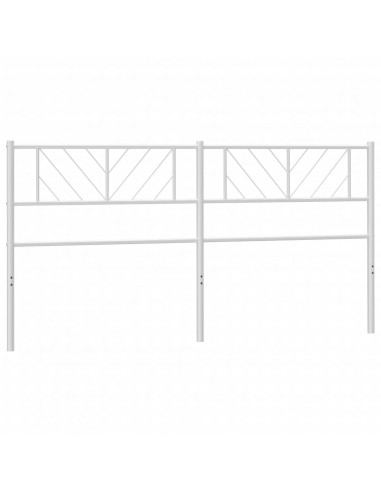 Testiera in Metallo Bianco 180 cm