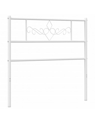 Testiera in Metallo Bianco 75 cm