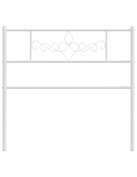Testiera in Metallo Bianco 75 cm