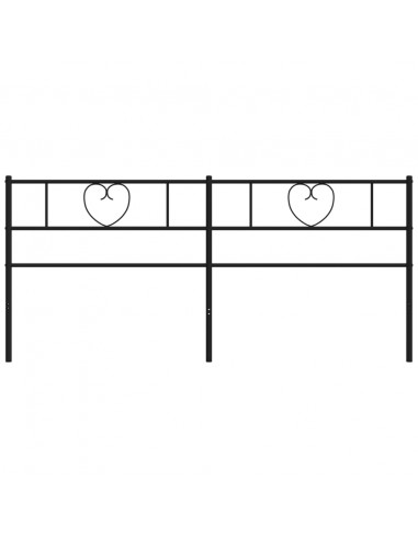 Testiera in Metallo Nero 193 cm