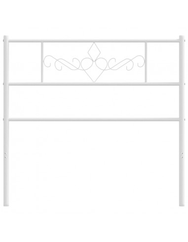 Testiera in Metallo Bianco 80 cm