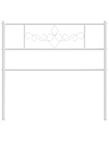 Testiera in Metallo Bianco 80 cm