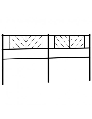 Testiera in Metallo Nero 193 cm