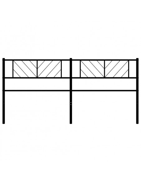 Testiera in Metallo Nero 193 cm