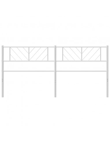 Testiera in Metallo Bianco 193 cm