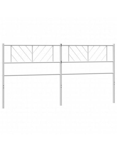 Testiera in Metallo Bianco 193 cm